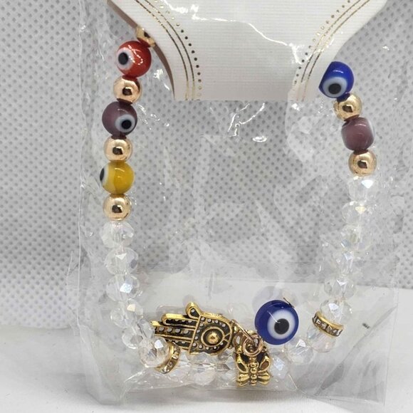 Brand New Fashion Jewelry   Hamsa With evil eye bracelet - Picture 1 of 3